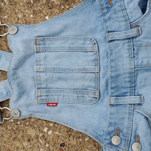 Levi's Levi Strauss & Co Denim Shortalls 6 Regular 5-6 Short Overalls - Picture 2 of 6
